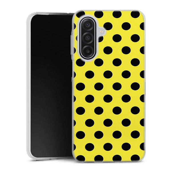 Coque pour Samsung A17 5G Jaune à Pois Noirs