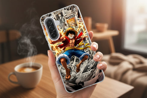 Protection renforcée design Affiche Luffy OnePiece pour smartphone Xiaomi Redmi Note 9