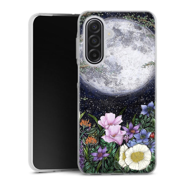 Coque Samsung Galaxy A17 5G Minuit dans le jardin | Housse silicone, antichocs, protection optimale - Motif floral