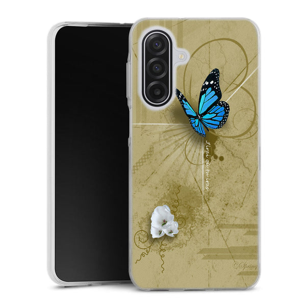 Coque Samsung Galaxy A17 5G Papillon Bleu