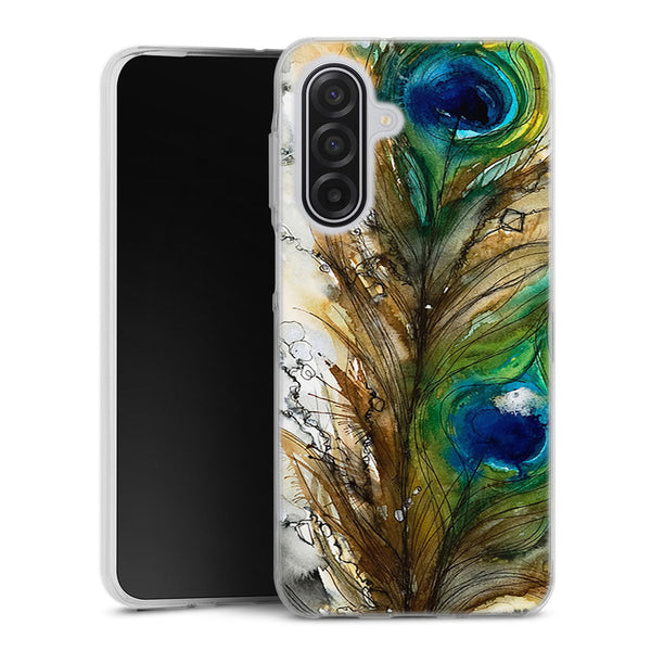 Coque Samsung Galaxy A17 5G Plume de Paon