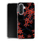 Coque Samsung Galaxy A17 5G Rouge en Noir | Housse silicone, antichocs, protection optimale - Motif floral