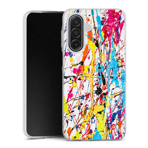 Coque pour Samsung A17 5G Splash Paint Arc en ciel