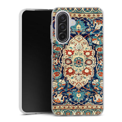 Coque Samsung Galaxy A17 5G Tapis en soie persan Heriz ou Tabriz | Housse silicone, antichocs, protection optimale - Motif floral