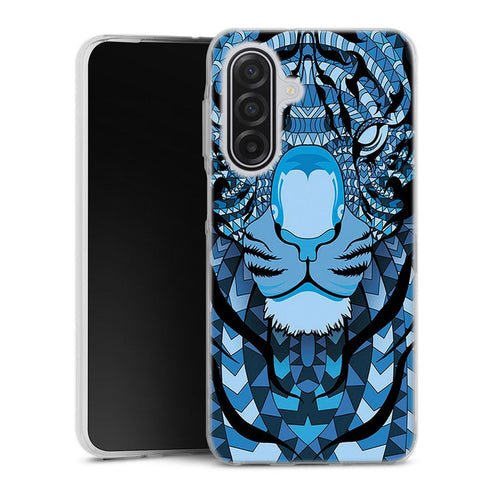 Coque Samsung Galaxy A17 5G Tigre Bleu Aztec