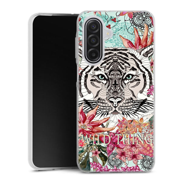 Coque Samsung Galaxy A17 5G Wild Thing | Housse Antichoc Silicone Souple, Ultra Fine, Protection intégrale, Motif Floral