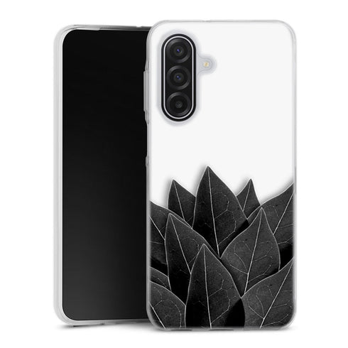 Coque Samsung Galaxy A17 5G Black Leaves | Housse silicone, antichocs, protection optimale - Motif floral noir