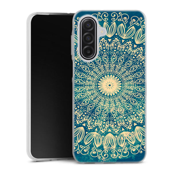 Coque pour Samsung A17 5G Blue organic boho mandala