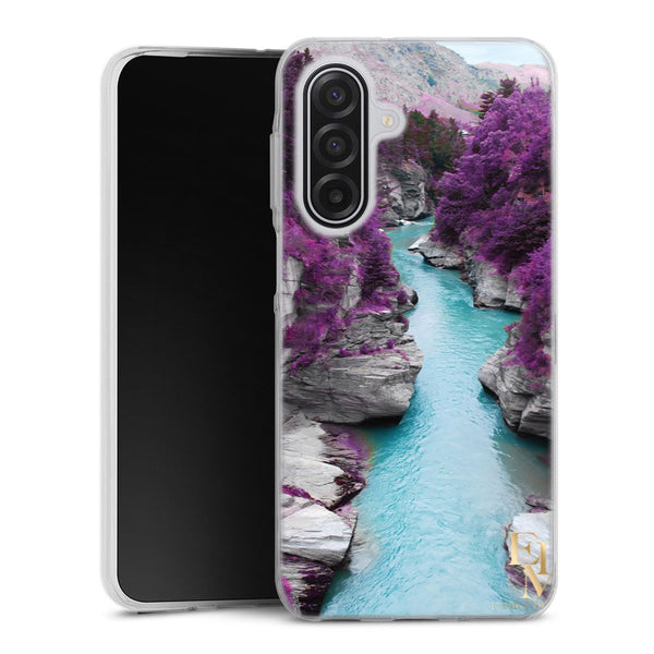 Coque Samsung Galaxy A17 5G Cascade | Housse silicone, antichocs, protection optimale - Motif floral Purple