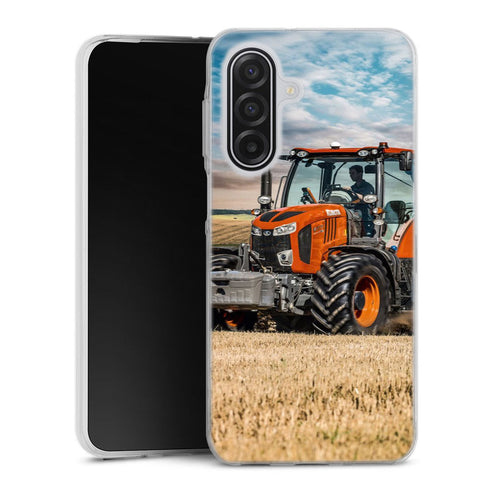 Coque Samsung Galaxy A17 5G Farm Tractor Kubota | Housse silicone, antichocs, protection optimale - Motif floral Rouge