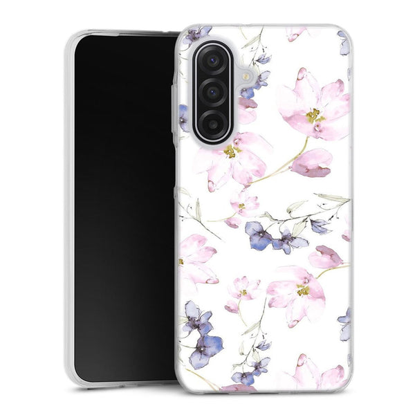 Coque Samsung Galaxy A17 5G fleurs aquarelles | Housse silicone, antichocs, protection optimale - Motif floral Pastel