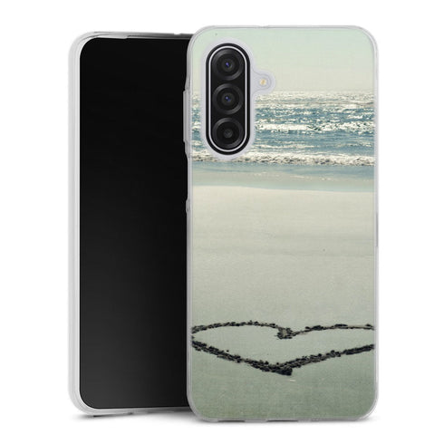 Coque Samsung Galaxy A17 5G I Heart the Beach | Housse silicone, antichocs, protection optimale - Motif floral sur la Plage