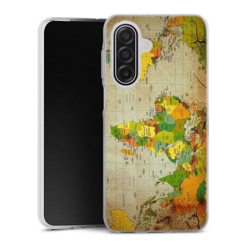 Coque Samsung Galaxy A17 5G Mappemonde | Housse silicone, antichocs, protection optimale - Motif floral