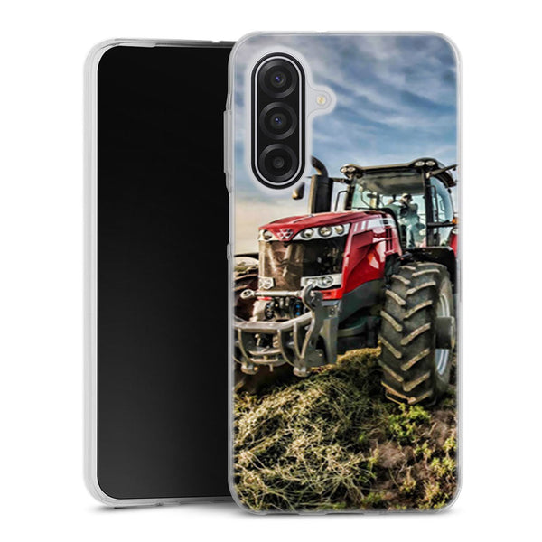 Coque Samsung Galaxy A17 5G Massey Fergusson Tractor | Housse silicone, antichocs, protection optimale - Motif floral