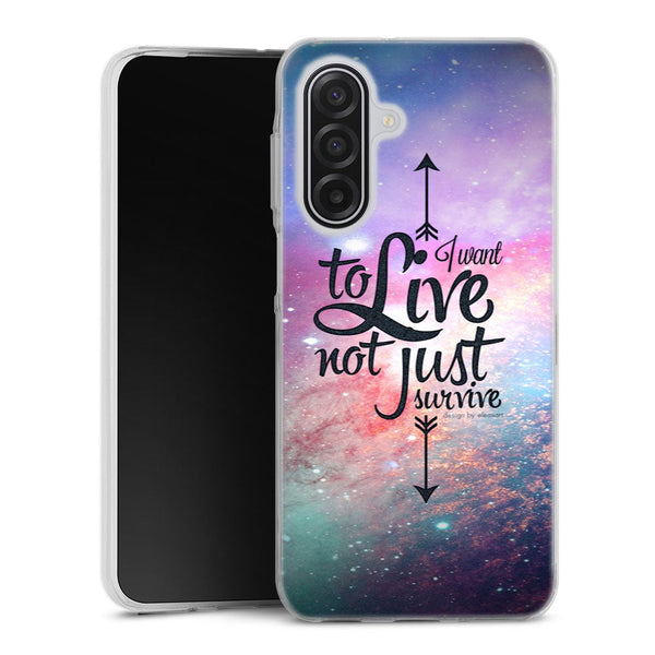 Coque Samsung Galaxy A17 5G Not Just Survive | Housse silicone, antichocs, protection optimale - Motif floral