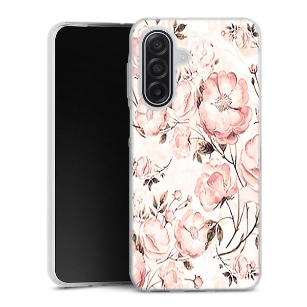 Coque Samsung Galaxy A17 5G Roses et pivoines victoriennes | Housse silicone, antichocs, protection optimale - Motif floral