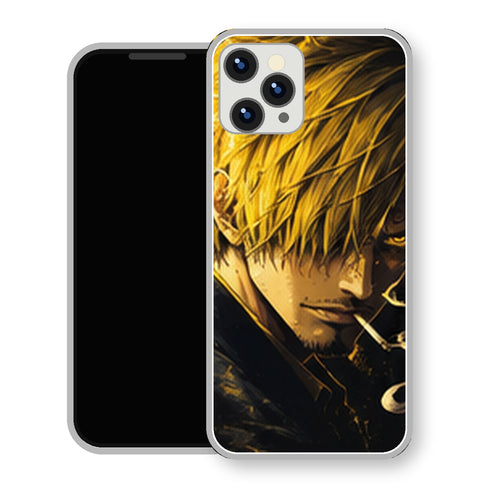 Coque Sanji One Piece Portrait Fumee Doree | Samsung & iPhone - coque Sanji One Piece pour SAMSUNG GALAXY A57 5G