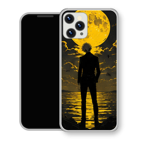 Coque Sanji One Piece Lune Jaune Silhouette | Samsung & iPhone - coque Sanji One Piece pour SAMSUNG GALAXY A57 5G