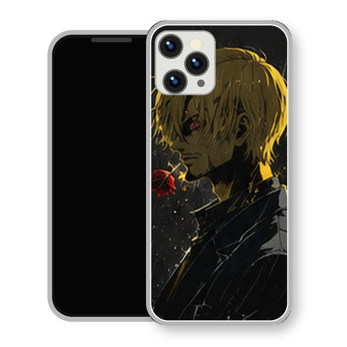 Coque Sanji One Piece Rose Pluie Noire | Samsung & iPhone - coque Sanji One Piece pour SAMSUNG GALAXY A57 5G