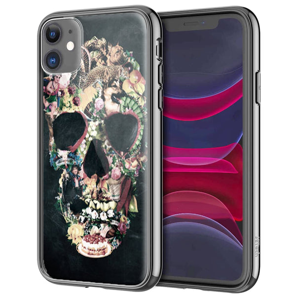 Coque Skull Vintage pour iPhone, Samsung, Huawei