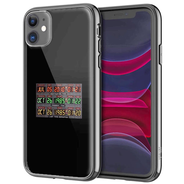 Coque Time Machine Back To The Futur pour smartphones iPhone, Samsung, Huawei