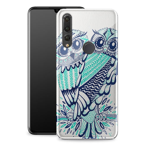 Vintage Owl | Coque pour Huawei P30 LITE Hibou | Bumper Tpu + Verre Trempé Huawei à Rennes MaCoquePerso