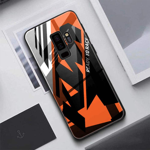 Coque Verre Trempé pour Samsung Galaxy S9 KTM Racing Orange and Black