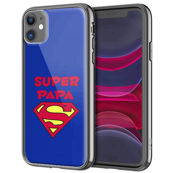 Coque Super Papa pour smartphones iPhone, Samsung, Huawei, Xperia