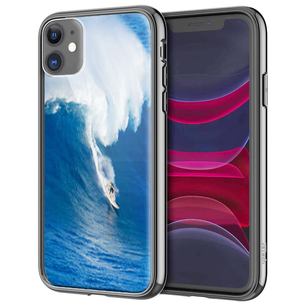 Wave Wall, Coque iPhone en Verre Trempé, collection Nature
