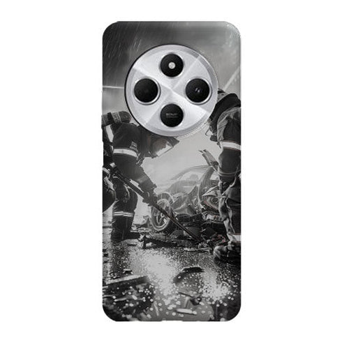 Coque Xiaomi INTERVENTION POMPIER ACCIDENT ROUTIER STYLE NOIR ET BLANC - MaCoquePerso