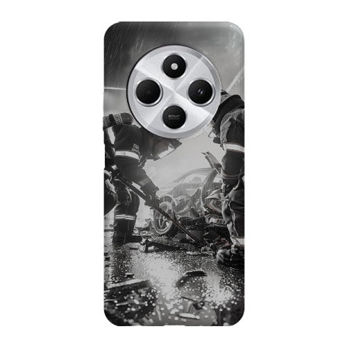 Coque Xiaomi INTERVENTION POMPIER ACCIDENT ROUTIER STYLE NOIR ET BLANC - MaCoquePerso