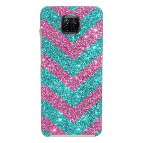 Coque pour Xiaomi Mi 10T Chevrons Strass Violet Rose - MaCoquePerso