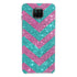 Coque pour Xiaomi Mi 10T Chevrons Strass Violet Rose - MaCoquePerso