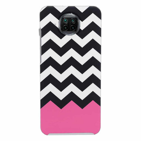 Coque pour Xiaomi Mi 10T Chevrons Colorés Rose et Noir - MaCoquePerso