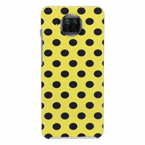 Coque pour Xiaomi Mi 10T Jaune à Pois Noirs - MaCoquePerso