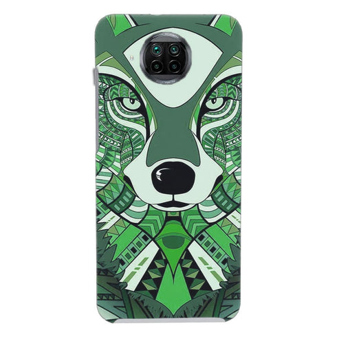 Coque Xiaomi Mi 10T Loup Vert Azteque - MaCoquePerso