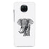 Coque Xiaomi Mi 10T Noir dessin Blanc Elephant - MaCoquePerso