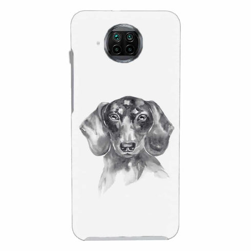 Coque Xiaomi Mi 10T Teckel Black and White - MaCoquePerso