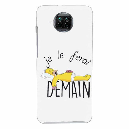 Coque Xiaomi Mi T10 Je le Ferai demain Homer Donuts - MaCoquePerso