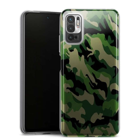 Coque de telephone Xiaomi Note 10 5G Camouflage Militaire Vert