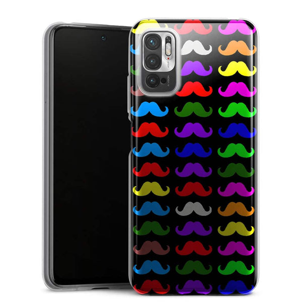 Coque Xiaomi Note 10 5G Moustaches Multicouleurs