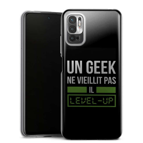Coque Xiaomi Note 10 5G Un Geek Ne vieillit pas il Level Up