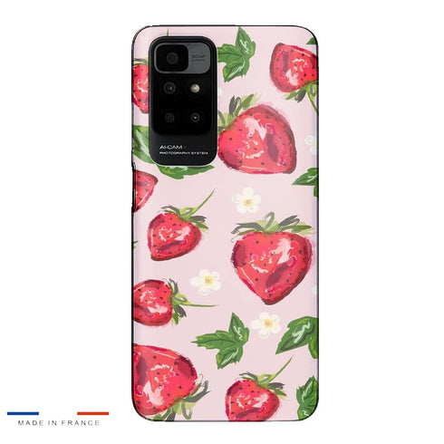 Coque Xiaomi Redmi 10 Botanique aux fraises