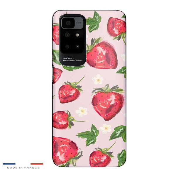Coque Xiaomi Redmi 10 Botanique aux fraises