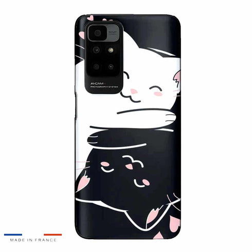 Coque Xiaomi Redmi 10 Chats Kawaii Yin et Yang