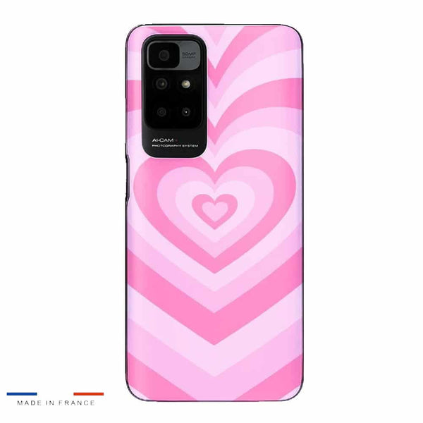 Coque Xiaomi Redmi 10 Coeur Rose Girly