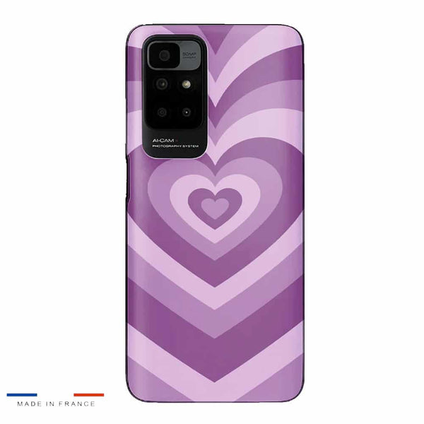 Coque Xiaomi Redmi 10 Coeur Violet