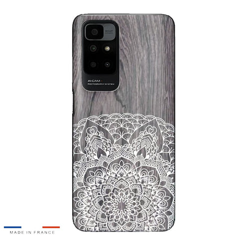 Coque Xiaomi Redmi 10 Floral Lacet Bois