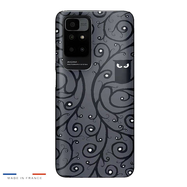Coque Xiaomi Redmi 10 Hibou Noir et Blanc