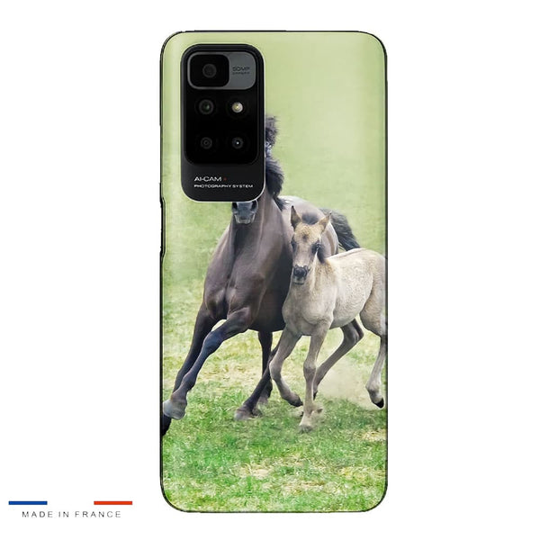 Coque Xiaomi Redmi 10 Horses, Wild Duelmener ponies, mare and foal